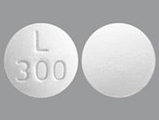 Lamivudine: This is a Tablet imprinted with L  300 on the front, nothing on the back.