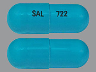 This is a Capsule imprinted with SAL on the front, 722 on the back.