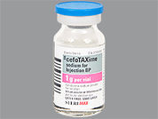 Cefotaxime Sodium: This is a Vial imprinted with nothing on the front, nothing on the back.