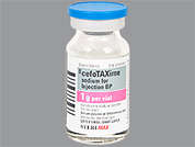 Cefotaxime Sodium: Esto es un Vial imprimido con nada en la parte delantera, nada en la parte posterior, y es fabricado por STERIMAX INC..