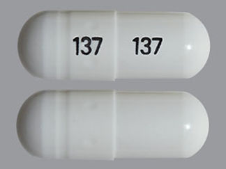 This is a Capsule imprinted with 137 on the front, 137 on the back.