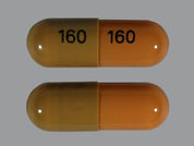 Tamsulosin Hcl: This is a Capsule imprinted with 160 on the front, 160 on the back.