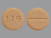 Tetrabenazine: This is a Tablet imprinted with 179 on the front, nothing on the back.