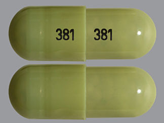 This is a Capsule Dr imprinted with 381 on the front, 381 on the back.