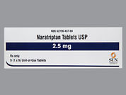Naratriptan Hcl: This is a Tablet imprinted with 437 on the front, nothing on the back.