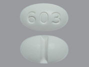 Alprazolam: This is a Tablet imprinted with 603 on the front, nothing on the back.