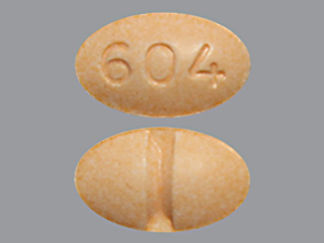This is a Tablet imprinted with 604 on the front, nothing on the back.
