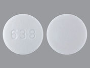 Alendronate Sodium: This is a Tablet imprinted with 638 on the front, nothing on the back.