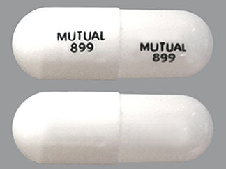 This is a Capsule Er Multiphase 24hr imprinted with MUTUAL  899 on the front, MUTUAL  899 on the back.