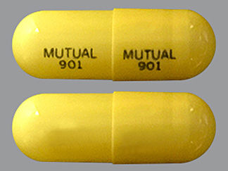 This is a Capsule Er Multiphase 24hr imprinted with MUTUAL  901 on the front, MUTUAL  901 on the back.