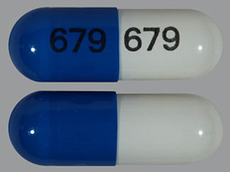 This is a Capsule Er 24 Hr imprinted with 679 on the front, 679 on the back.