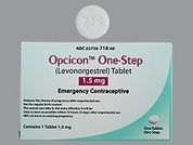 Opcicon One-Step: This is a Tablet imprinted with 718 on the front, nothing on the back.