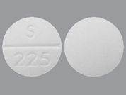 Methocarbamol: This is a Tablet imprinted with S  225 on the front, nothing on the back.