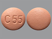 Tribenzor: This is a Tablet imprinted with C55 on the front, nothing on the back.