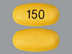 Esto es un Tableta LP 24 Hr amarillo oval imprimido con 150 en la parte delantera, nada en la parte posterior, y es fabricado por AJANTA PHARMA L.