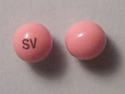 Prometrium: Esto es un Cápsula color durazno redondo imprimido con SV en la parte delantera, nada en la parte posterior, y es fabricado por ACERTIS PHARMAC.