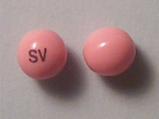 This is a Capsule imprinted with SV on the front, nothing on the back.