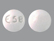 Flavoxate Hcl: Esto es un Tableta imprimido con E58 en la parte delantera, nada en la parte posterior, y es fabricado por None.