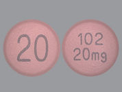 Lonsurf: This is a Tablet imprinted with 20 on the front, 102  20mg on the back.