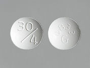 Pioglitazone-Glimepiride: This is a Tablet imprinted with 30/4 on the front, 4833G on the back.