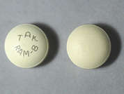 Rozerem: Esto es un Tableta  redondo imprimido con TAK  RAM-8 en la parte delantera, nada en la parte posterior, y es fabricado por TAKEDA PHARMACE.