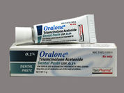 Oralone: This is a Paste imprinted with nothing on the front, nothing on the back.