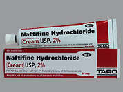 Naftifine Hcl: This is a white Cream imprinted with nothing on the front, nothing on the back, and is manufactured by TARO PHARM USA.