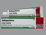 Adapalene: This is a Gel imprinted with nothing on the front, nothing on the back.