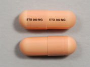 Etodolac: This is a Capsule imprinted with ETO 300 MG on the front, ETO 300 MG on the back.