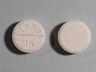 This is a Tablet Chewable imprinted with TARO  16 on the front, nothing on the back.