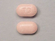 Enalapril Maleate/Hctz: This is a Tablet imprinted with T3 on the front, nothing on the back.