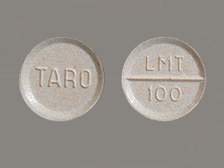 Esto es un Tableta imprimido con TARO en la parte delantera, LMT  100 en la parte posterior, y es fabricado por None.