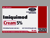 Imiquimod: This is a Cream In Packet imprinted with nothing on the front, nothing on the back.