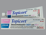 Topicort: This is a Cream imprinted with nothing on the front, nothing on the back.