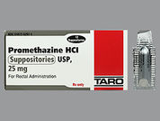 Promethazine Hcl: Esto es un Supositorio Rectal imprimido con nada en la parte delantera, nada en la parte posterior, y es fabricado por None.