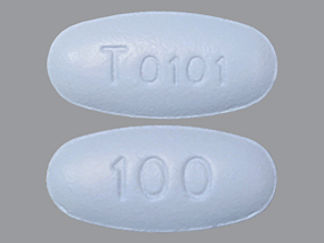 This is a Tablet imprinted with T0101 on the front, 100 on the back.