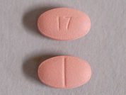 Moexipril Hcl: This is a Tablet imprinted with 17 on the front, nothing on the back.