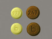 Loestrin Fe: This is a Tablet imprinted with b on the front, 977 or 247 on the back.