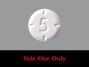 Adderall: This is a Tablet imprinted with 5 on the front, dp on the back.