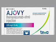 Jeringa de 225Mg/1.5 (package of 1.5 ml(s)) de Ajovy