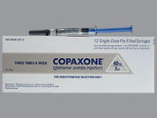 Copaxone: Esto es un Jeringa imprimido con nada en la parte delantera, nada en la parte posterior, y es fabricado por None.