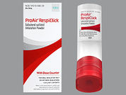 Proair Respiclick: This is a Aerosol Powder Breath Activated imprinted with nothing on the front, nothing on the back.