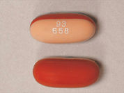 Calcitriol: This is a Capsule imprinted with 93  658 on the front, nothing on the back.