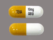 Nortriptyline Hcl: Esto es un Cápsula imprimido con TEVA en la parte delantera, 10mg  0810 en la parte posterior, y es fabricado por None.