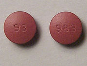 Nystatin: This is a Tablet imprinted with 93 on the front, 983 on the back.