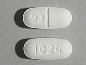 Nefazodone Hcl: This is a Tablet imprinted with 93 on the front, 1024 on the back.