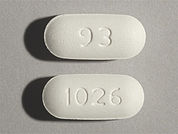 Nefazodone Hcl: This is a Tablet imprinted with 93 on the front, 1026 on the back.