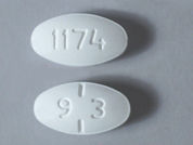 Penicillin V Potassium: Esto es un Tableta imprimido con 9 3 en la parte delantera, 1174 en la parte posterior, y es fabricado por None.