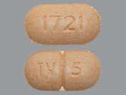 Warfarin Sodium: This is a Tablet imprinted with TV 5 on the front, 1721 on the back.