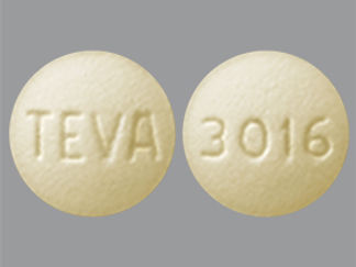 This is a Tablet imprinted with TEVA on the front, 3016 on the back.